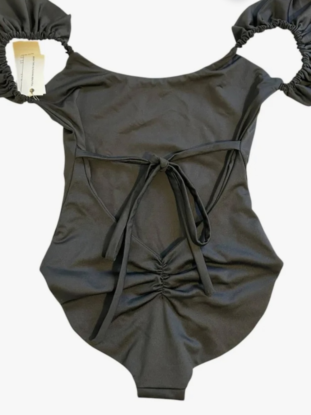 LONDRE Ruffle Shoulder One-Piece - Picture 2 of 6